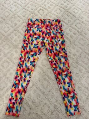 Leigh Tucker Kids Multi-Color Pixel Print Athleisure Pocket Leggings